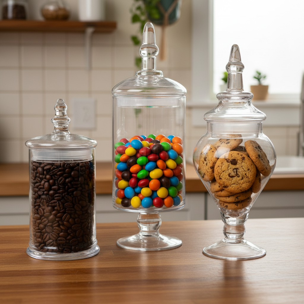 Glass Storage Jar (Set of 3 Pcs)