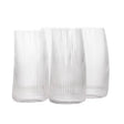Crescent Shaped Drinking Glass Set 4Pcs 500ml