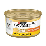Gourmet Gold Tin Cat Food Savory Cake Chick 85g (Pack of 12)