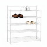 5 Tier Shoe Rack Matte White