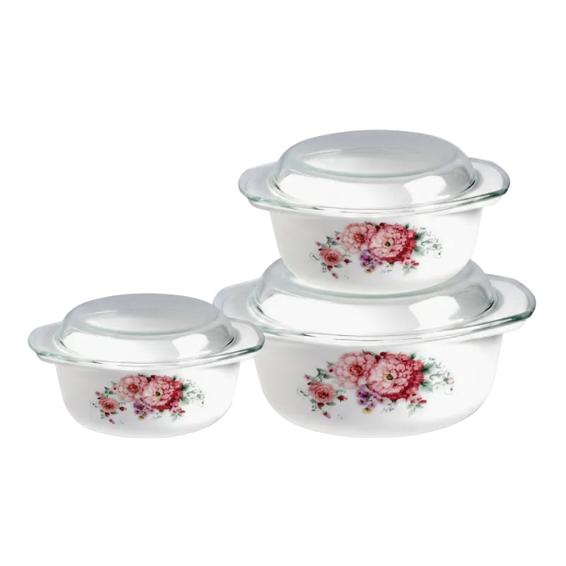 Opal Casserole Dishes Floral (Set of 3)