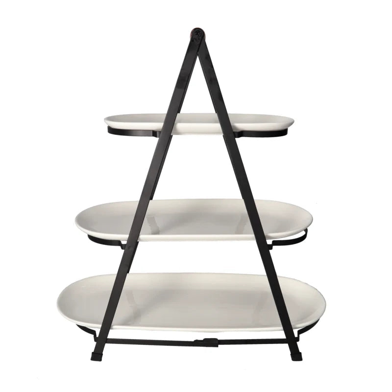 3 Tier Serving Platter With Stand (Set of 4pcs)