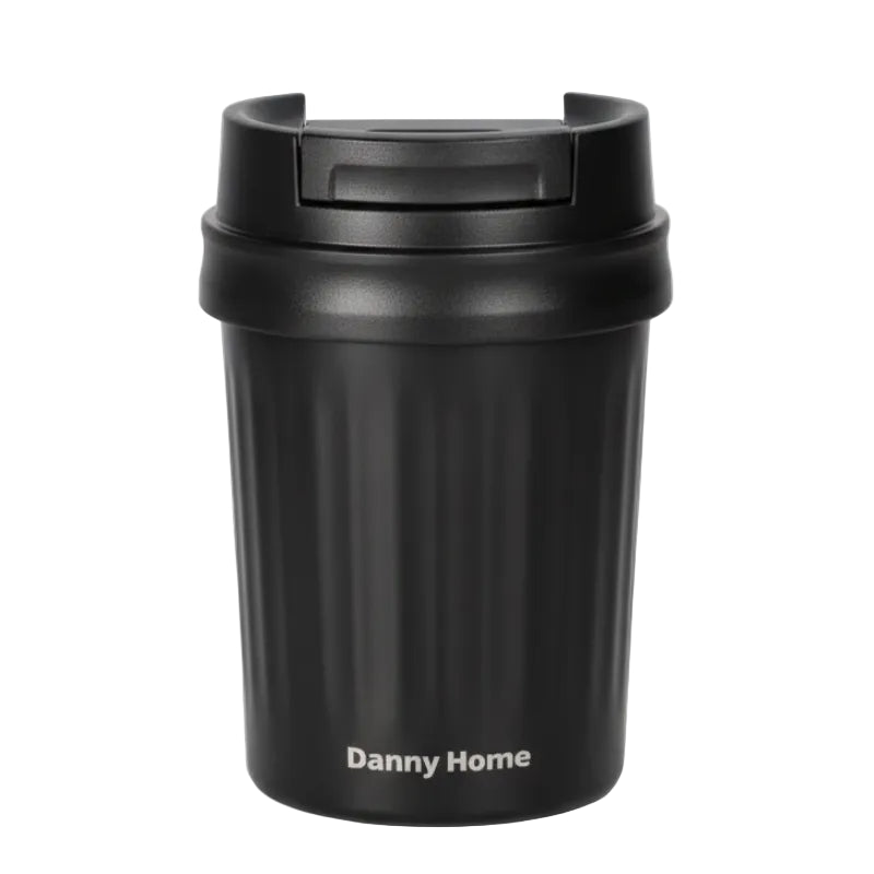 Double Wall Insulated Coffee Mug Black 300ml