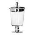 Glass Storage Jar Silver 23.5cm