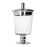 Glass Storage Jar Silver 23.5cm