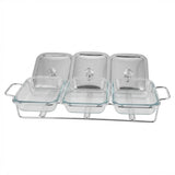 Rectangular Burner Dish 1.5Lx3 Silver