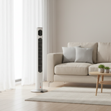 Alpina 46-Inch Tower Fan With Remote Control White/Grey