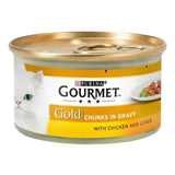 Gourmet Gold Tin Cat Food Chicken & Liver 85g (Pack of 12)