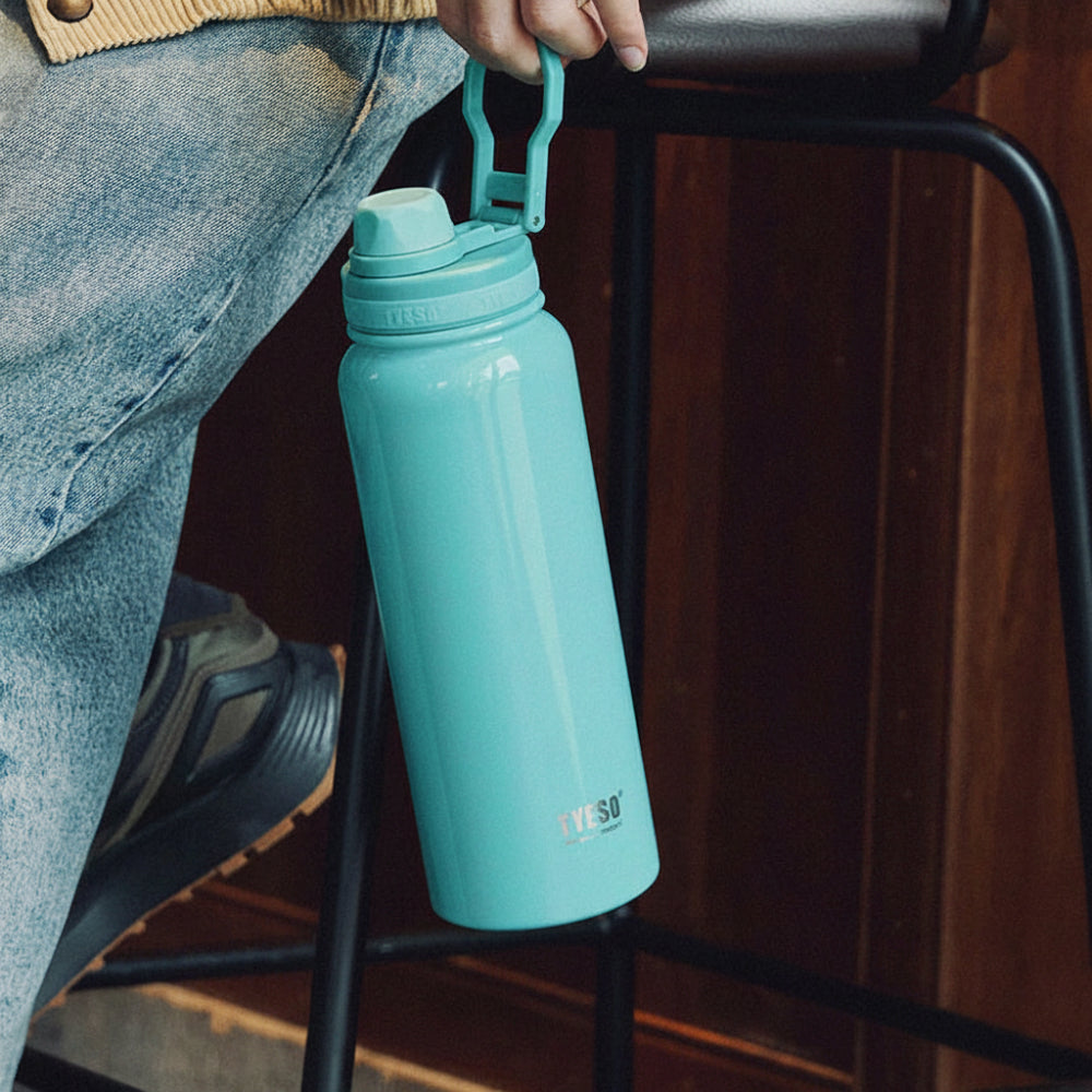 Tyeso Vibrant Vacuum Insulated Sports Bottle 750ml Turquoise