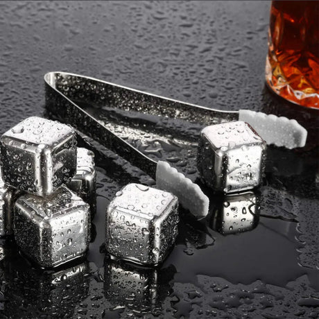 Reusable Stainless Steel Ice Cubes Set 6pcs