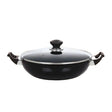 Non Stick Karahi With Glass Lid Black 28cm
