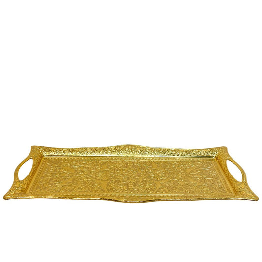 Gold Plated Rectangular Tray Large