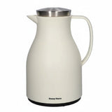 Double Wall Glass Vacuum Flask 1L White