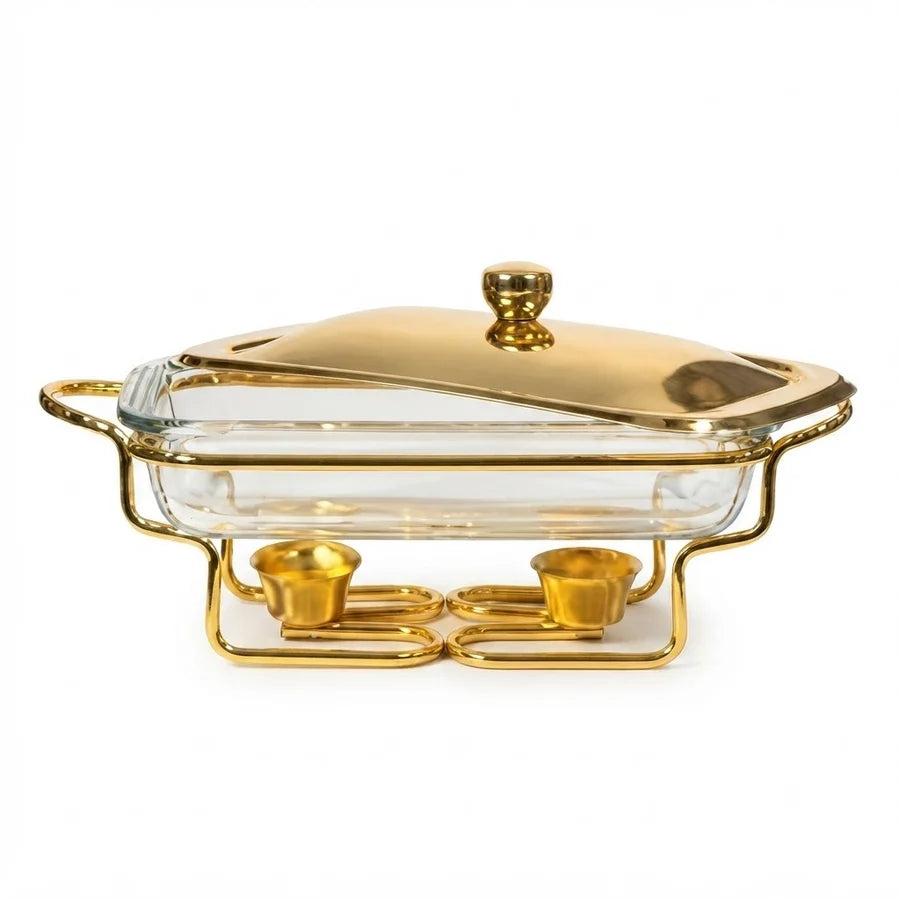 Rectangular Burner Dish 3.0L Gold