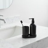 Bathroom Set Black (Set of 3 Pcs)