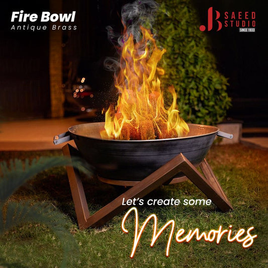 Fire Bowl Antique Brass