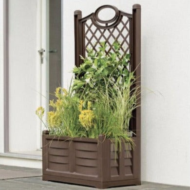 Bama Separe Planter Box with Lattice Brown 80x150cm