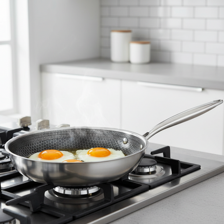 Honey Comb Non Stick Stainless Steel Fry Pan 24cm