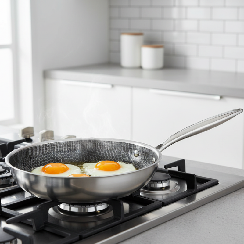 Honey Comb Non Stick Stainless Steel Fry Pan 26cm