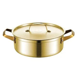 Stainless Steel Casserole Gold Plated 30cm