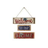 Hanging Welcome Home Wooden Frame