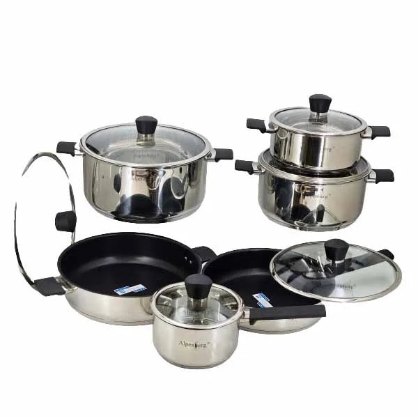 Stainless Steel 12 Pcs Cookware Set