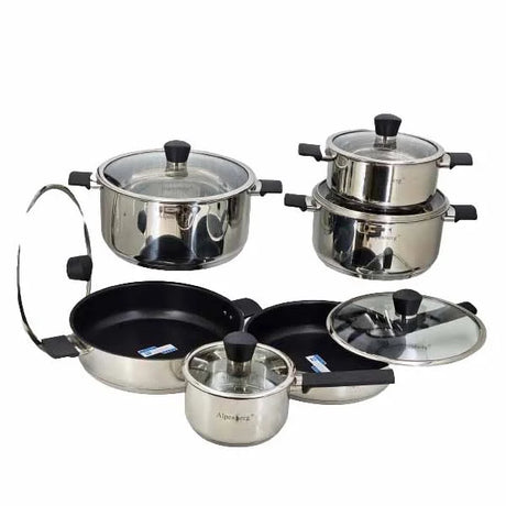 Stainless Steel 12 Pcs Cookware Set