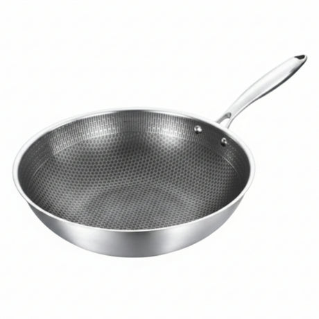 Non Stick Stainless Steel Wok Pan 28cm