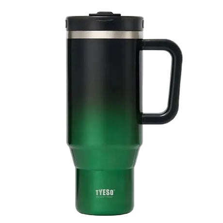 Tyeso Aura Gradient Travel Tumbler 1200ml Black & Green