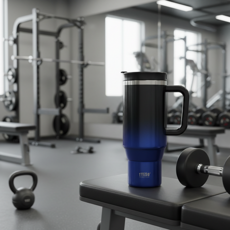Tyeso Aura Gradient Travel Tumbler 1200ml Black & Blue