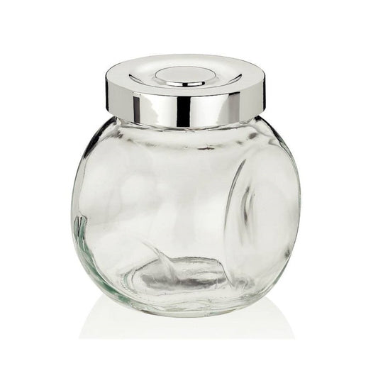 Flagship Ceramic Spice Jar With Stainless Steel Lid Silver 180ml