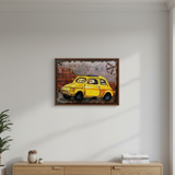 Yellow Taxi Wall Frame