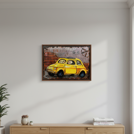 Yellow Taxi Wall Frame
