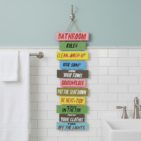 Hanging Bathroom Rules