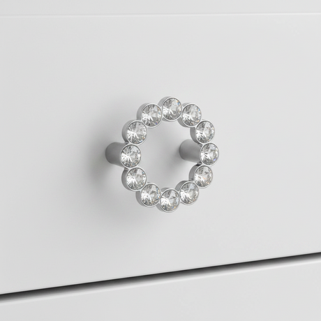Furniture Knob Swarovski Chrome (Made in Italy)