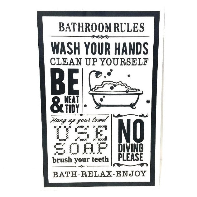 Bathroom Rules Board