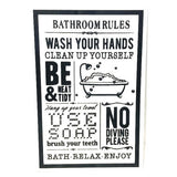 Bathroom Rules Board