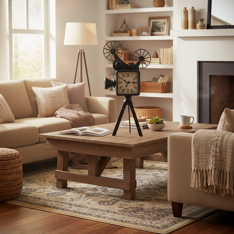 Metal Table Clock Film Projector