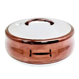 Round Chocolate Silver Hotpot 3 Ltr