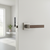 Handle on Straight Square Rose w/ Straight Square Key Escutcheons MSN - BROWN ELEGANCE