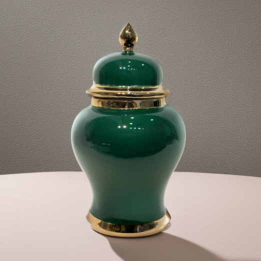 Emerald Ceramic Vase Medium