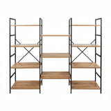 4-Tier Open Shelf Heavy Duty Bookcase with Metal Frame