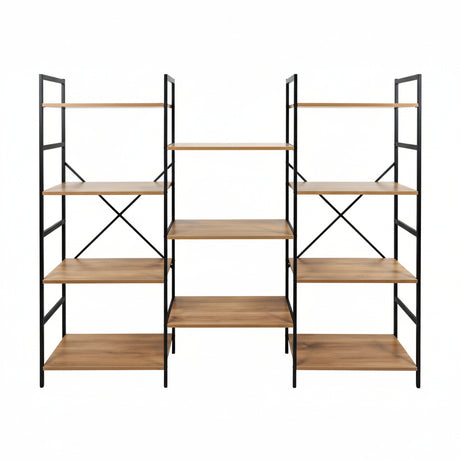 4-Tier Open Shelf Heavy Duty Bookcase with Metal Frame