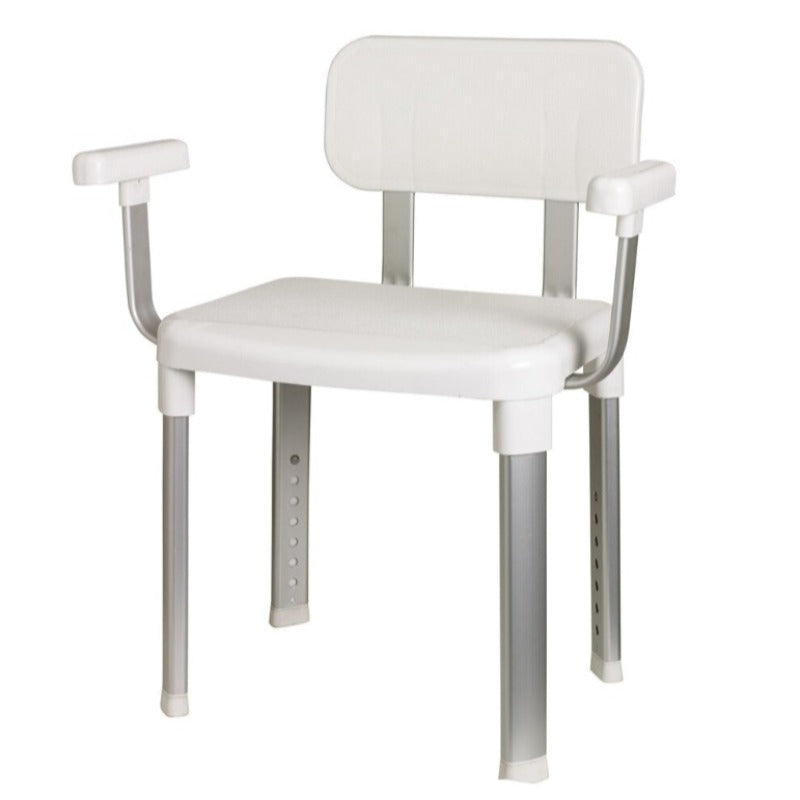 Bathroom Chair with Back & Arm Support