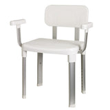 Bathroom Chair with Back & Arm Support