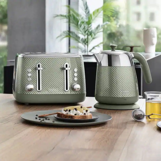 Icona Metallic 4-Slice Ice Green Toaster