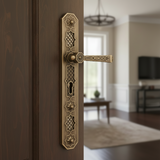 Brass Handle on Plate Eden AB (Made in Italy)
