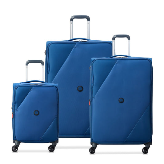 Delsey Maringa Luggage Set 3Pcs Blue