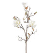 Faux Magnolia Stem White