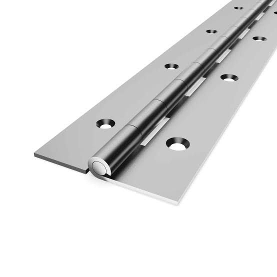 Stainless Steel Piano Hinge - 1 3/4" X 14 1/2", 18 Gauge, With 1/4" Pin, 10 Mounting Holes